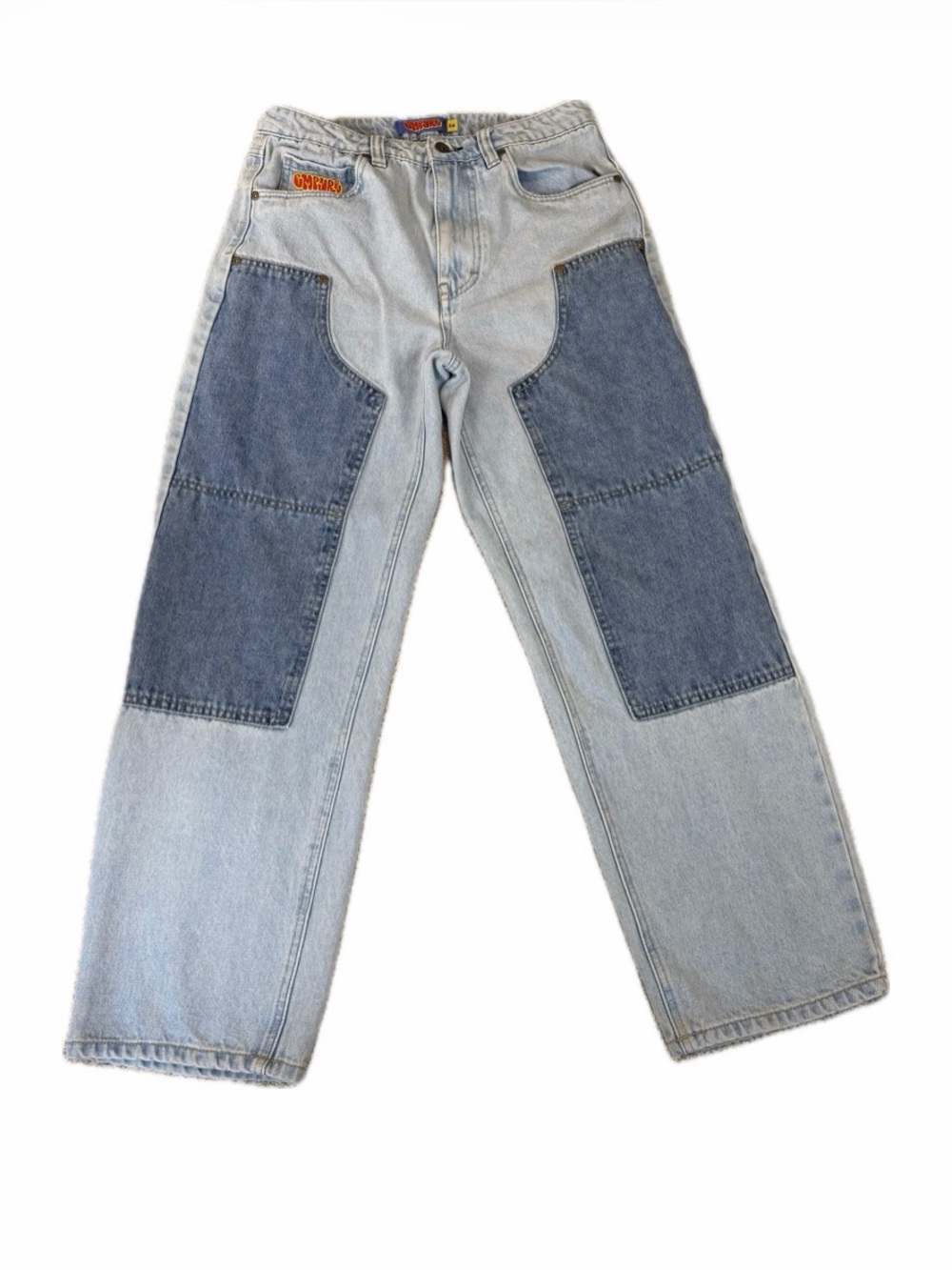 Empyre Colby Double Knee Medium Blue Skate Jeans size 28x27 Y2K